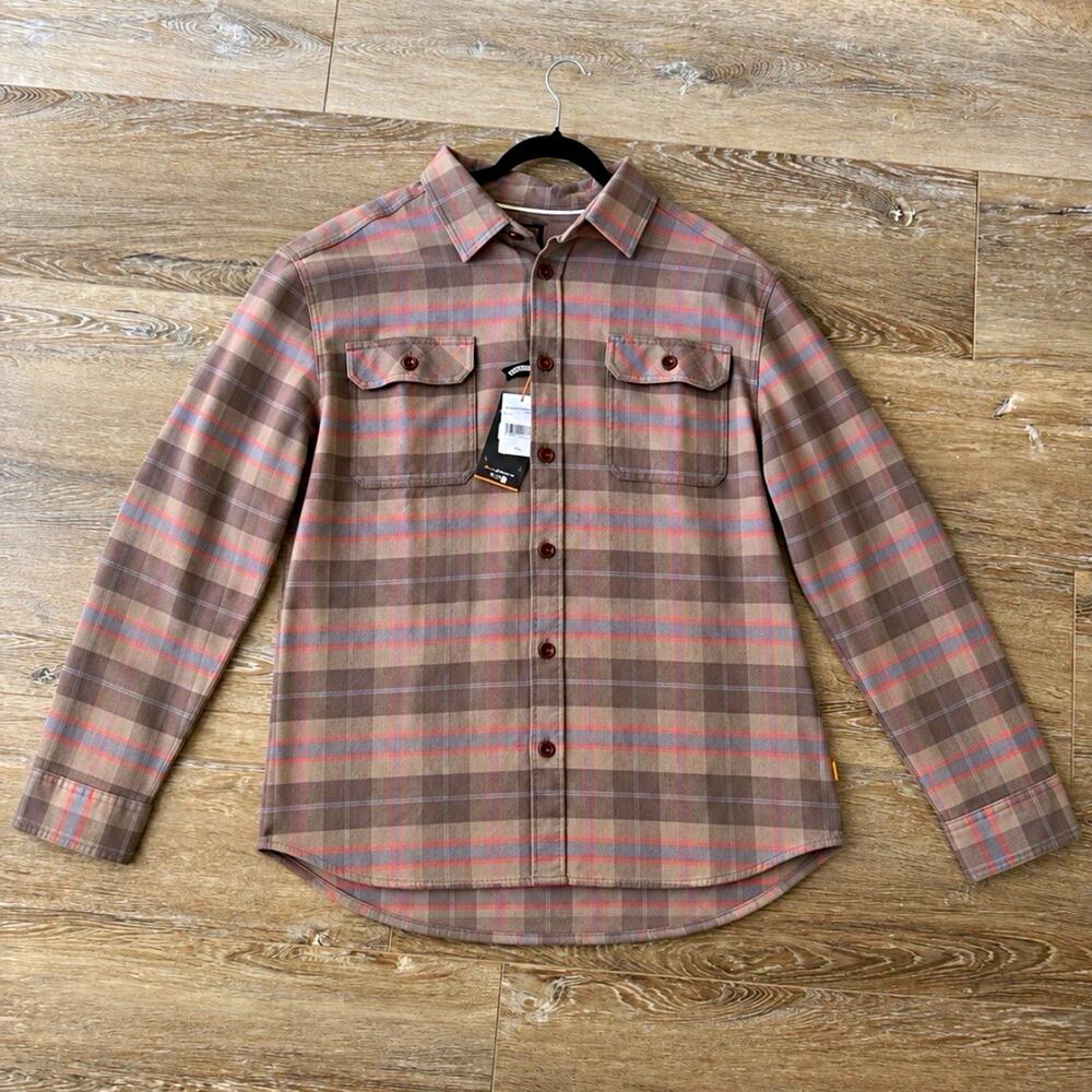 Quiksilver Waterman Collection Men's 2XL Regular Plaid Flannel Button-Up Pockets